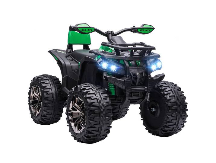 Homcom Kinder-Elektro-Quad Metall Kunststoff Grün, 65x73x100 cm, unisex, Freizeit & Co, Gartenspielzeug, Kinder-Elektrofahrzeuge