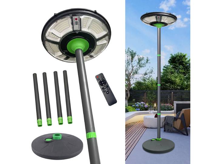Lampes de jardin mobiles étanches pour l'extérieur, lampadaires solaires en forme de soucoupe volante à détection humaine, adaptés aux cours et aux jardins