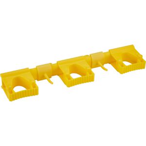 Vikan Gerätehalter Hygienisches Hi-Flex-Wandhalterungssystem, 42cm Wandleiste für Reinigungsgeräte, gelb