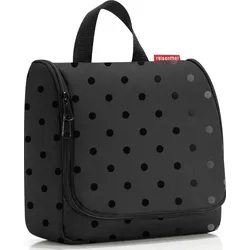 Toiletbag Kosmetiktasche, schwarz gepunktet
