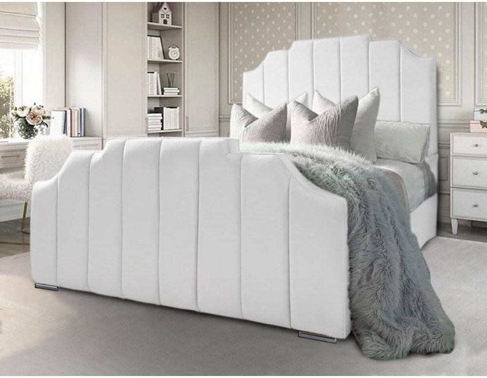 Etta Avenue Tyrion Upholstered Bed White Super King (6')