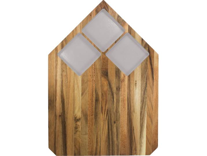Snijplank Pau - Acaciahout - Beton Grijs - TAK Design