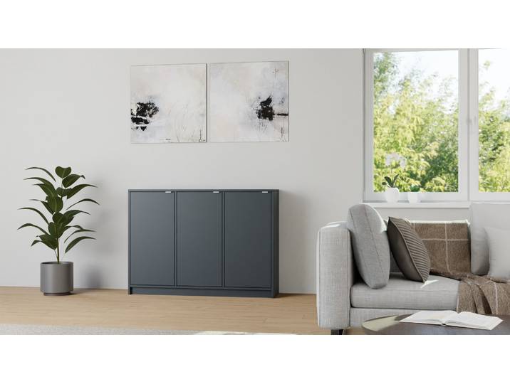 Geräumige Kommode nach Maß – Highboard mit vielen Optionen MDF Lackiert Anthrazit­grau RAL&nbsp;7016