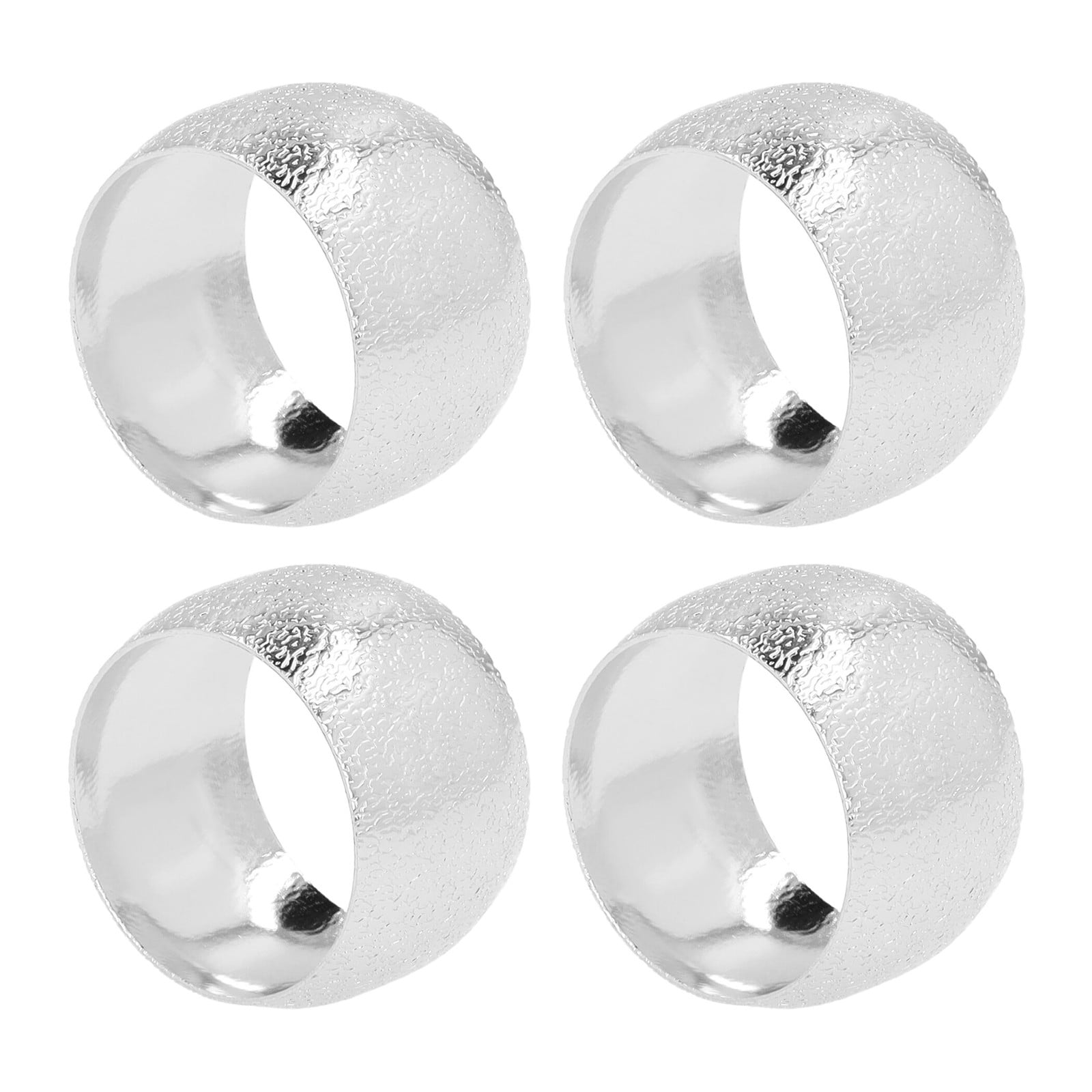QUVIO Servetringen Set van 4 Zilver