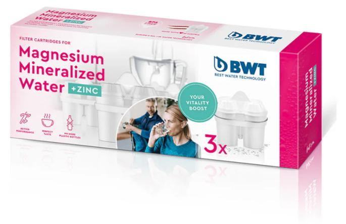 BWT 3-delige set met water verrijkt met zink, magnesium en mineralen
