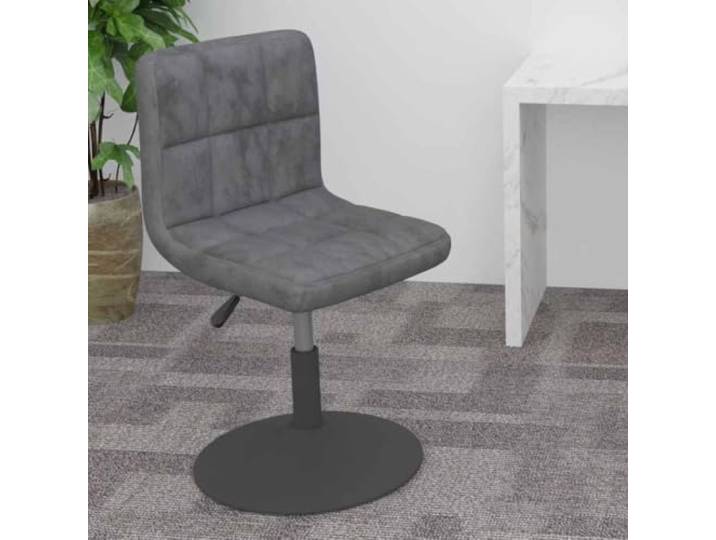 Barhocker, drehbar, Velours, dunkelgrau, mit Rahmen aus verchromtem Stahl Höhenverstellbar, Volldrehung, belastbar bis 110 kg, weicher Velours, stabiler Chromstahl