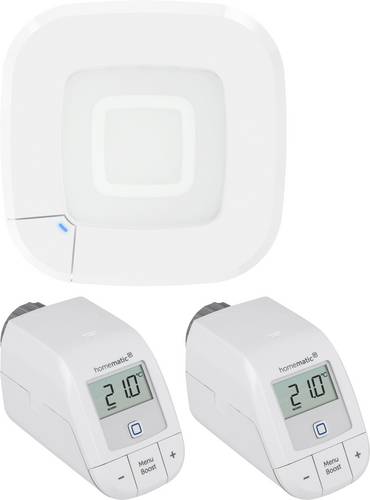 Homematic IP Starterkit Heizen, Access Point, Funk-Heizkörperthermostat HmIP-HAP2+HmIP-eTRV-B 2 - 2er Set