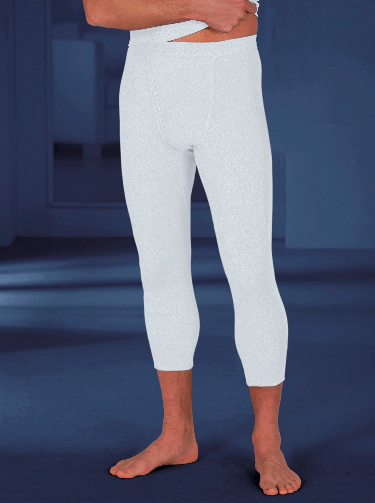 Lange Unterhose KINGS CLUB, Herren, Gr. 9, 2 Stk., weiss (weiß), 100% Baumwolle, Unterhosen Lange Unterhose weiß 9, 2 Stk.