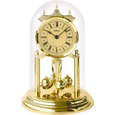 Jahresuhr AMS "J1203", gold (goldfarben), Tischuhren, Tischuhr, Wohnzimmer, Esszimmer,Made in Germany