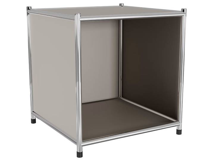 Nachttisch Cubo taupe Metall B 41 H 40 cm - Möbel Konfigurator: Traummöbel individuell zusammenstellen