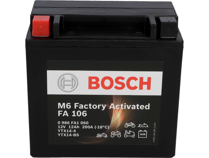 Bosch Motorradbatterie Fa106 AGM 12Ah/20