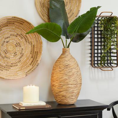 ARCILLA ELEMENTAL Brown Seagrass Handmade Woven Vase