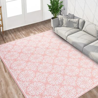 Garvee Traditional Damask Floral Print Area Rug