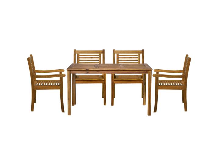 Gartenmöbel-Set Amadu natur Akazie B 135 T 80 H 74 cm - Gartenmöbel-Set - Wetterfeste Gartenmöbel & Accessoires
