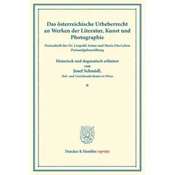 Das österreichische Urheberrecht, Fachbücher von Josef Schmidl