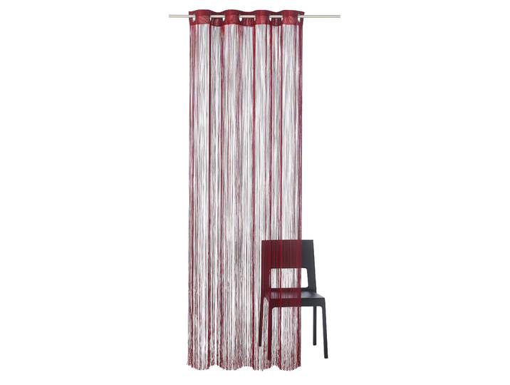 Fadenvorhang WECKBRODT Leon Gr. 1, rot (bordeaux), B:98cm H:240cm, Polyester, Gardinen, Fadenvorhang, Fadengardine, Insektenschutz, transparent, kürzbar, Store