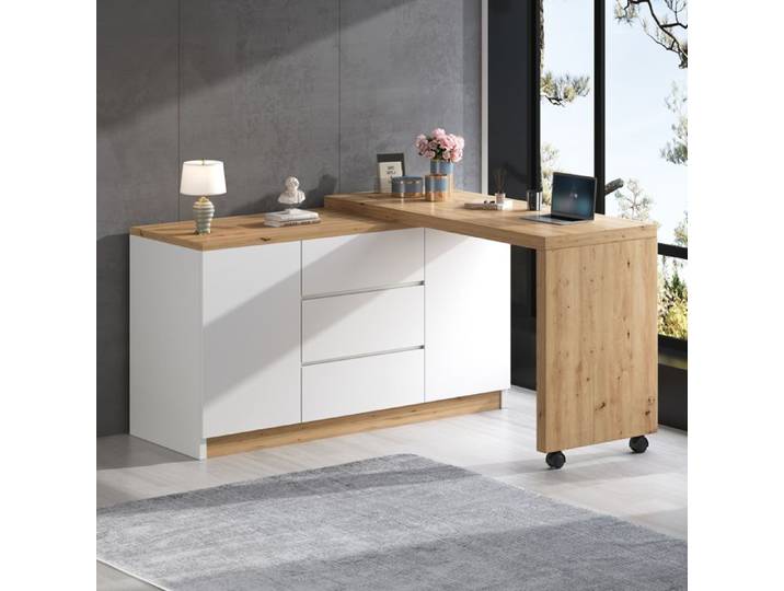 Bureau Table Informatique Style Moderne pour Bureau à Domicile Chambre à Coucher Salon 120x50 cm