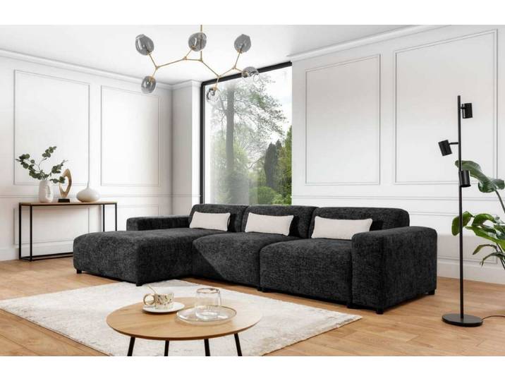 Designer Ecksofa Napoli Maxi - Grün - Links - Stoff - Luxusbetten24