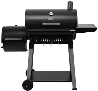 Royal Gourmet CC1831S Barrel Charcoal Grill with Offset Smoker, Side Shelf with Hooks, 824 Sq. In. Cooking Area