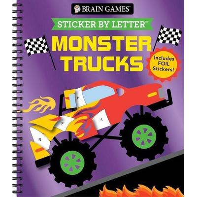 Brain Games - Sticker by Letter: Monster Trucks, Taschenbuch von Publications International Ltd,New Seasons,Brain Games, Publications International,