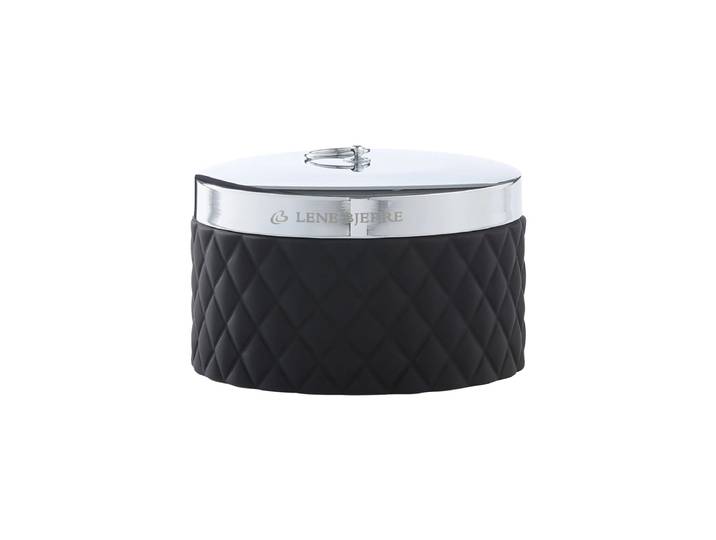 Aufbewahrungsdose „Portia“ Ø 15 cm - Black Keramik Schwarz, Silber Lene Bjerre