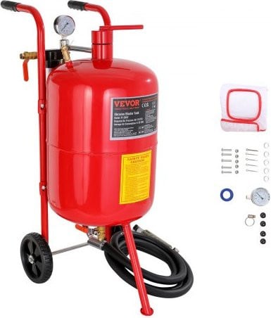 VEVOR Draagbare zandstraalmachine 40L met keramische sproeier en waterafscheider