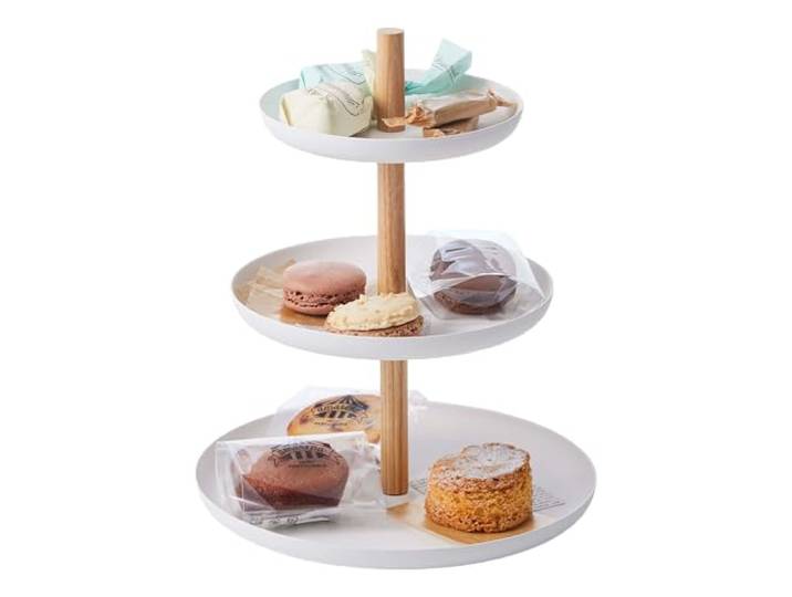 Yamazaki Tosca 3-stöckiger Dessertständer, weiß