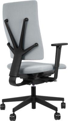 Nowy Styl Bürostuhl 4ME, Synchronmechanik, ohne Armlehnen, höhenverstellbare Rückenlehne, schwarz/grau