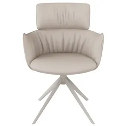 2er-Set [de]sign & more Stuhl Tema Leder Beige