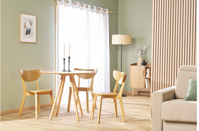Miliboo Design-Esstisch rund Eschenholz D90 ARTIK