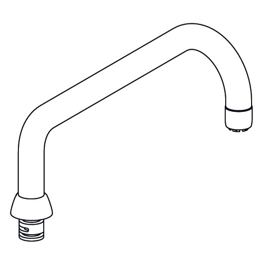 KWC Auslauf STAR Wand Schwenk A225, oben, chromeline 108512