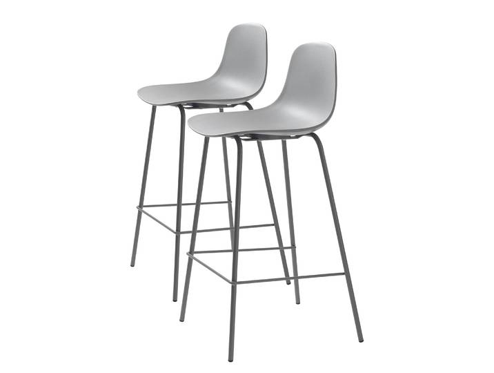 Tresenstuhl Felin (2er-Set) 41 x 93 x 48cm Hellgrau