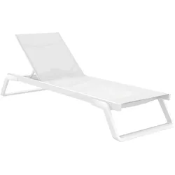 CLP Sonnenliege Tropic stilvolle Gartenliege aus GFK mit Rollen und verstellbarer Rückenlehne wetterfest für Terrasse und Garten
