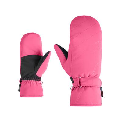 Fäustlinge ZIENER "KEVI-Z PR MITTEN glove", Damen, Gr. 7.5, rosa (pop pink), Polyester, Handschuhe Fäustlinge