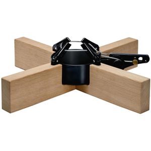 Krinner Weihnachtsbaumständer 95020, Kopenhagen schwarz, bis 2,5 m Baumhöhe, aus Holz & Metall