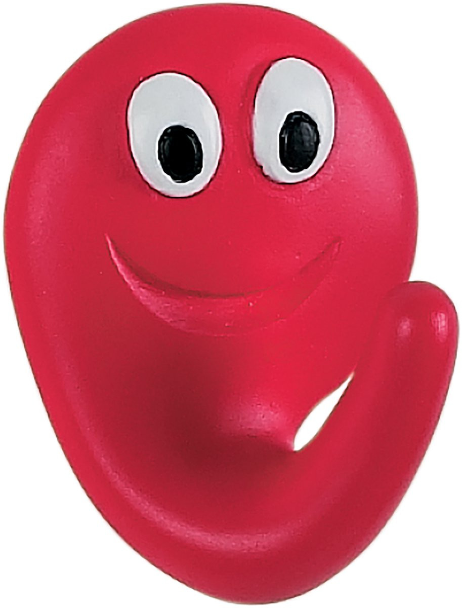 Spirella Smile Zelfklevende Badkamerhaak Rood met Speels Design