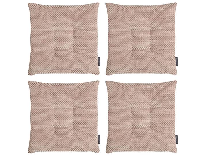 Galettes de chaise velours carrées vieux rose-lot de 4-35x35x5
