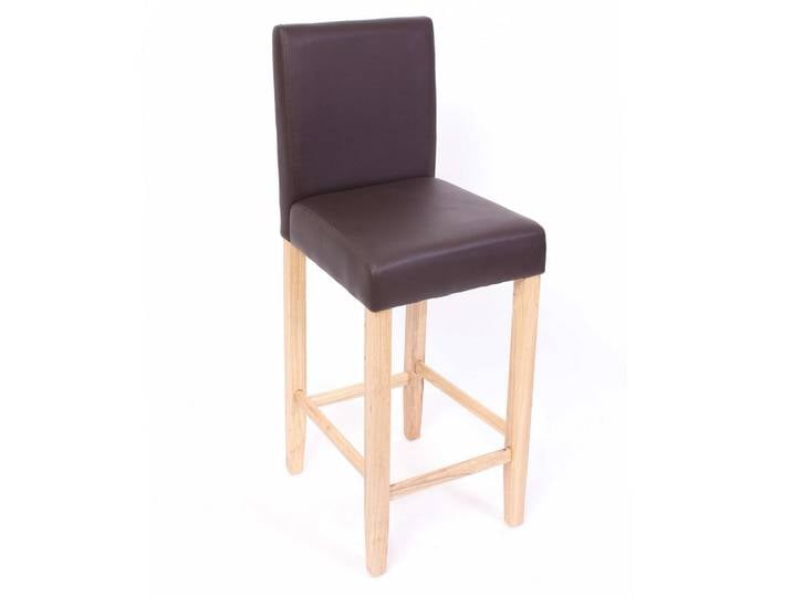 Jamb Barhocker Braun 2er-Set, Leder, 41x109x50 cm, Esszimmer, Barmöbel, Barhocker