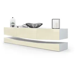 LOWBOARD City Fronten in Creme Hochglanz