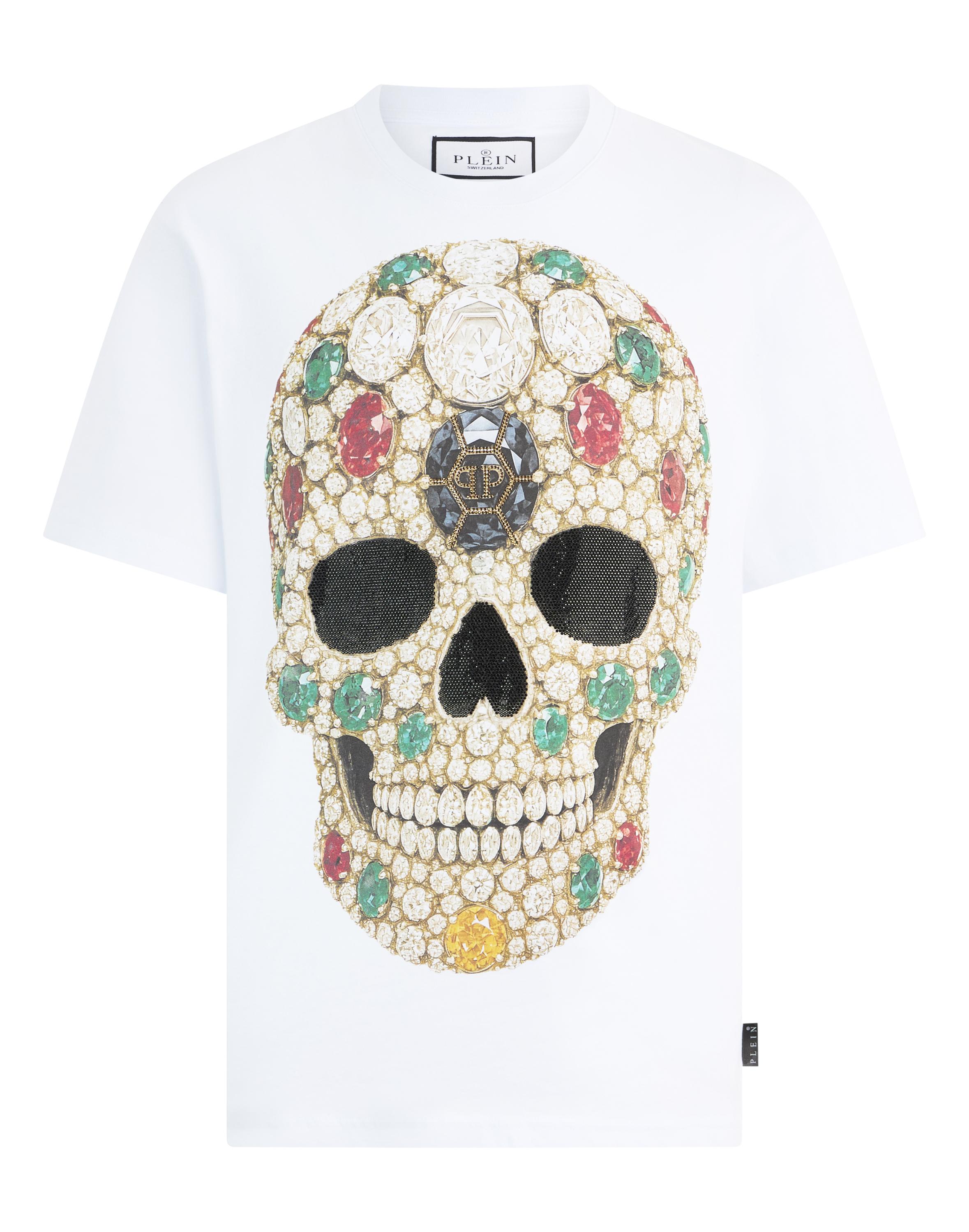 Round Neck T-Shirt Skull Stones