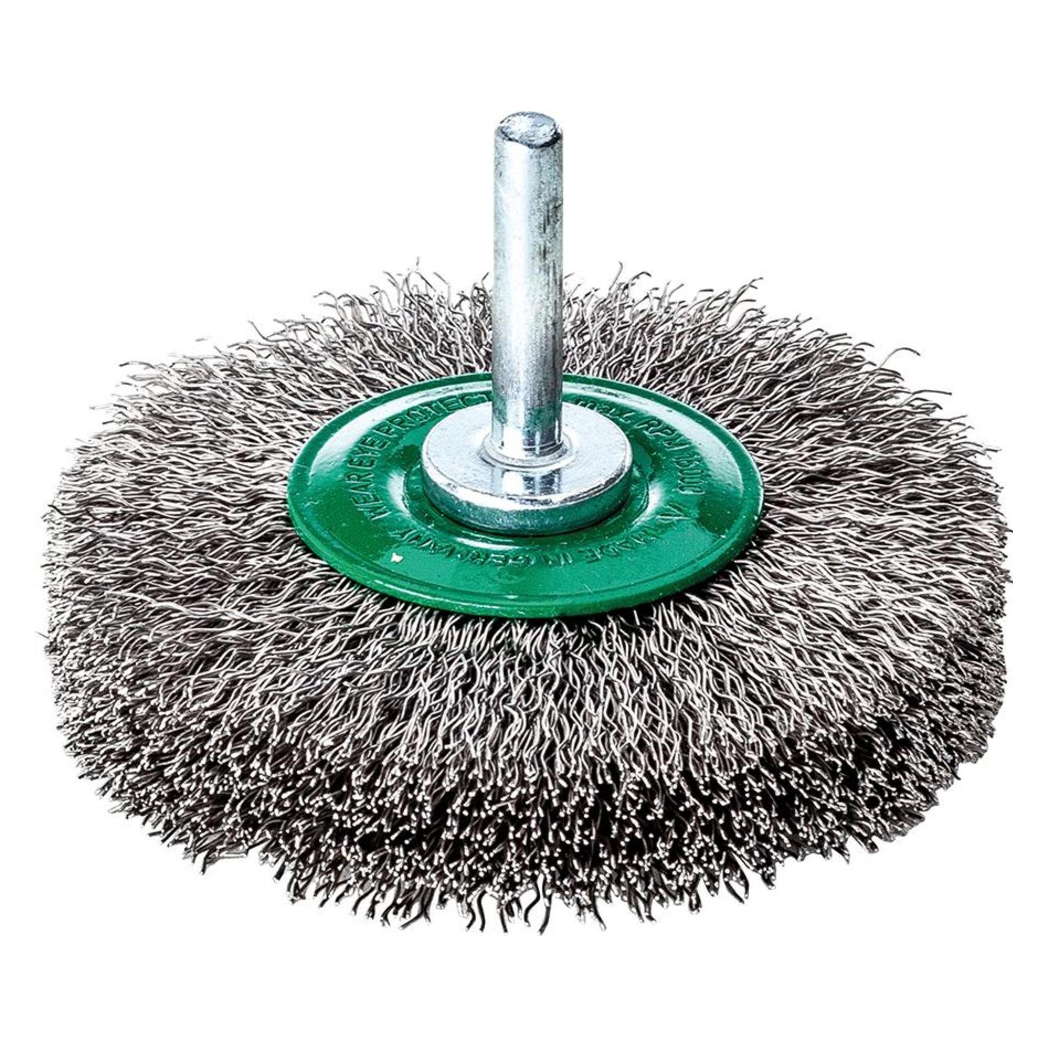 Magni Rundbürste V4A gewellt mit Schaft 50x10x0,2mm Lessmann (4017359655870)