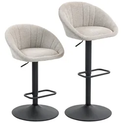 BARHOCKER 2er Set Polyester Beige