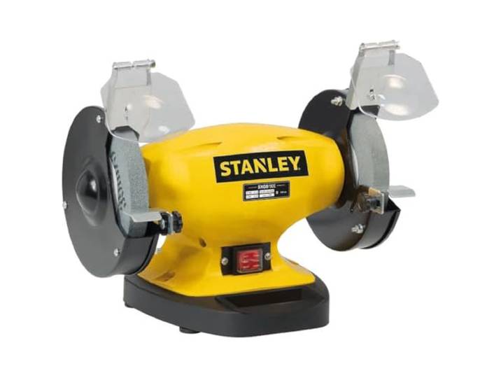 STANLEY - Touret à meuler d'atelier 330W Ø150 mm – Double meule grain 36/60\, moteur à induction\, affûtage atelier