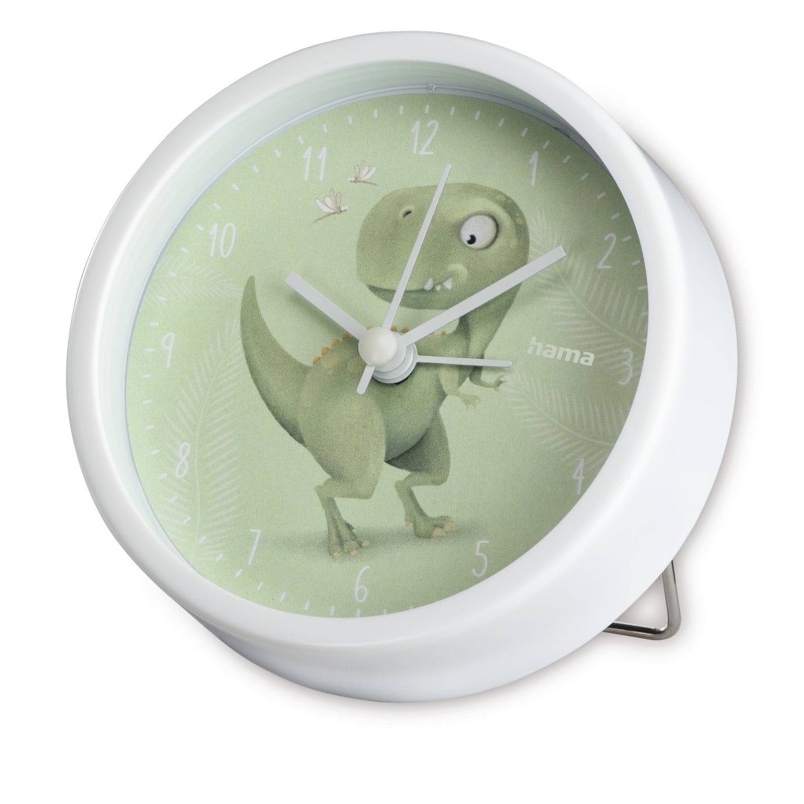 Hama Happy Dino mechanische wekker, rond, groen/wit, analoog