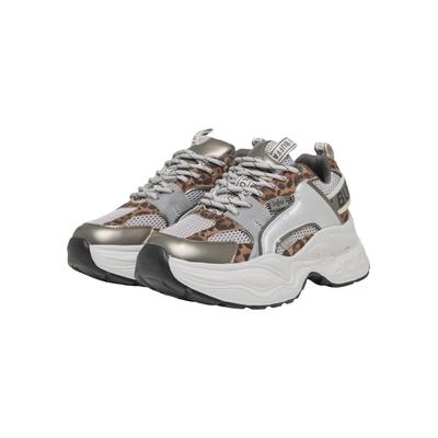 Sneaker BUFFALO "Buffalo YUNO ONE - VEGAN NAPPA/MESH", Damen, Gr. 38, braun (grau leo), Kunstfaser, Schuhe Sneaker