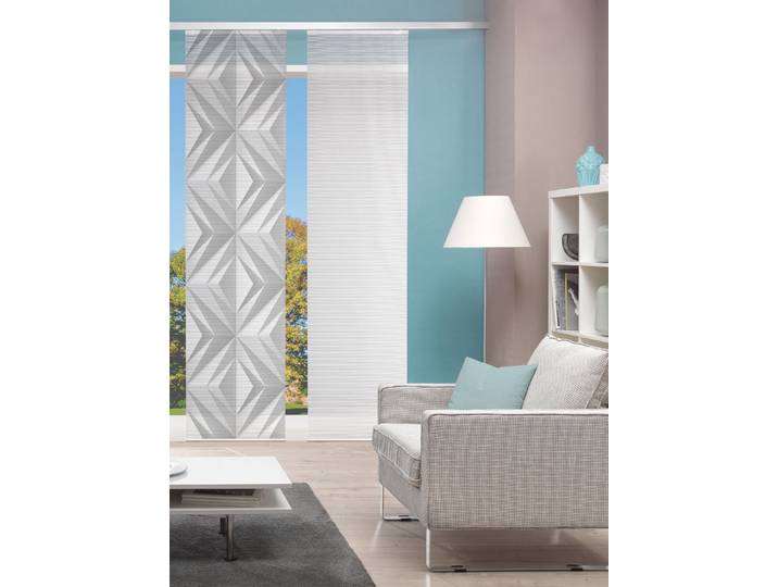 Schiebegardine VISION S SCHIEBEVORHANG DIGITALDRUCK BAMBUS-OPTIK 'FRESKO' , grau, B:60cm H:260cm, Polyester, Gardinen, Schiebegardine, DIGITALDRUCK - INDIVIDUELL KÜRZBAR