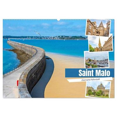 Saint Malo - charmante Hafenstadt (Wandkalender 2027 DIN A2 quer), CALVENDO Monatskalender