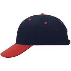Basecap "MB024" 6-Panel-Sandwich - navy/red/navy