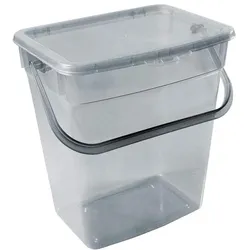 Plast team, Aufbewahrungsbox, Waschmittelbox, 10 Liter, grau-transparent (10 l, 20.30 x 26.50 x 30 cm)