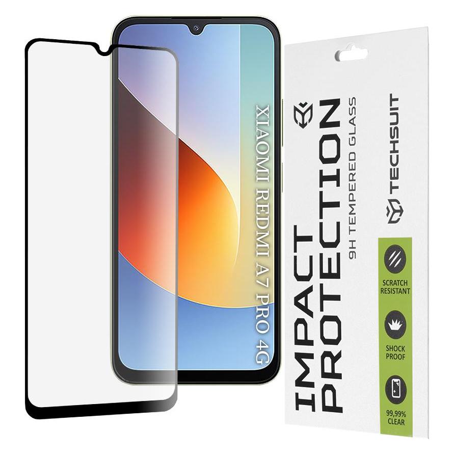 Techsuit - 111D Full Cover / Full Glue Glass - Xiaomi Redmi A7 Pro - Black (Xiaomi Redmi A7 4G) (69256401)